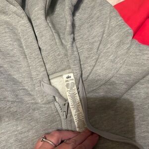 ALO Yoga Gray Zip-Up Hoodie